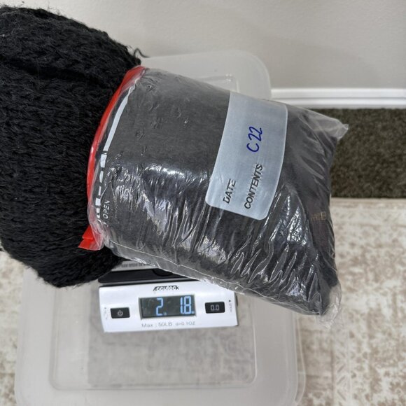 Jackson Rowe Cardigan Sweater Womens Small Black Chunky Knit Zip Up Eye Graphic - Picture 9 of 9